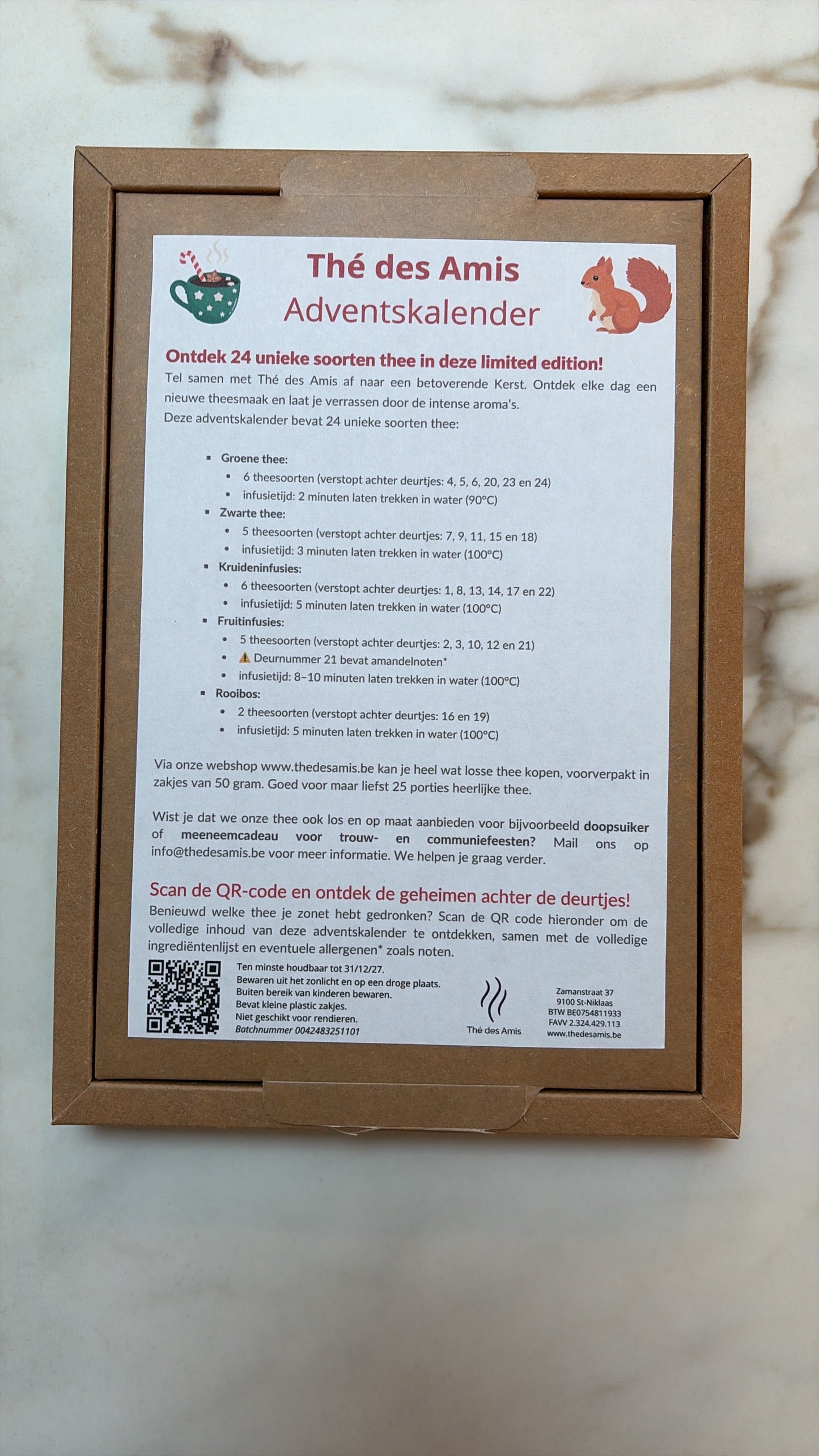 🎄 Thee Adventskalender, 24 dagen pure verwennerij - LAATSTE STUKS